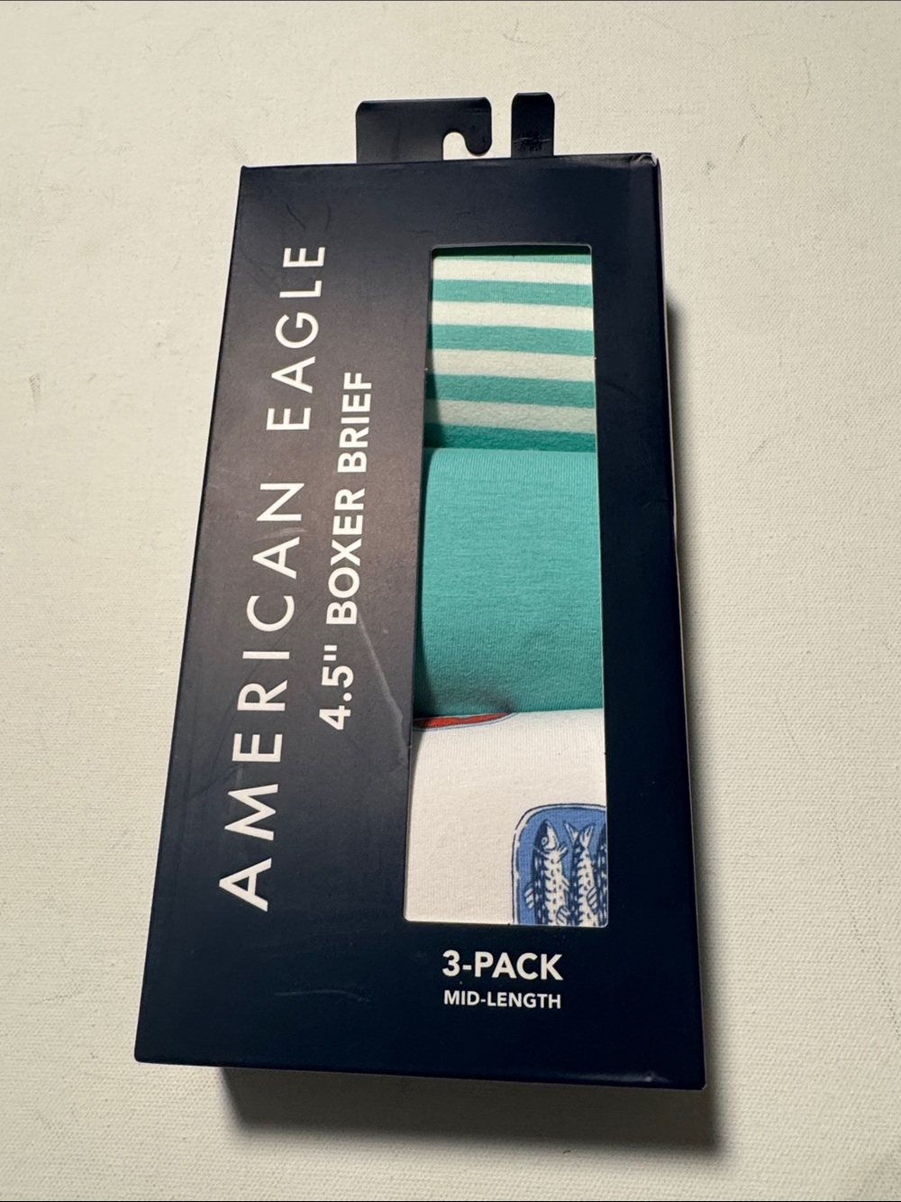 American Eagle Boxer Briefs Mens Medium 3 Pack Green 4.5 Inch
